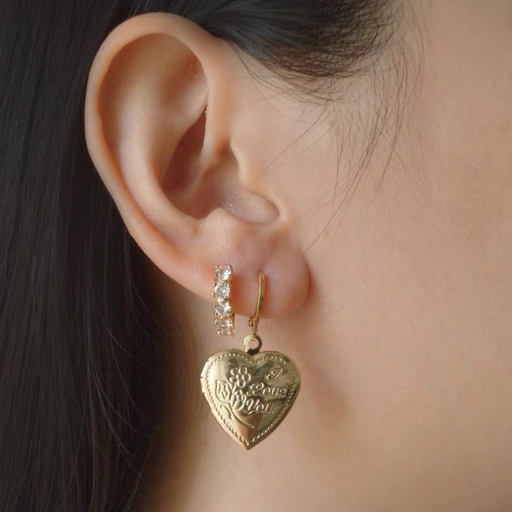 ❤️🔥𝕤𝕒𝕝𝕖❤️🔥 love locket earrings - Picture 2 of 10